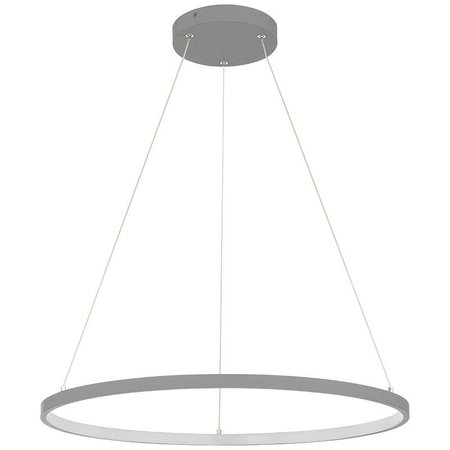 Access Lighting Anello, Dual Voltage LED Pendant, Gray Finish, Acrylic Lens 52067LEDD-GRY/ACR